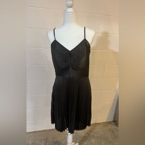 Express shiny gray dress size L with bow
NWOT